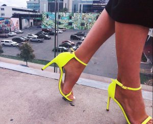Neon Stuart Weitzman heels